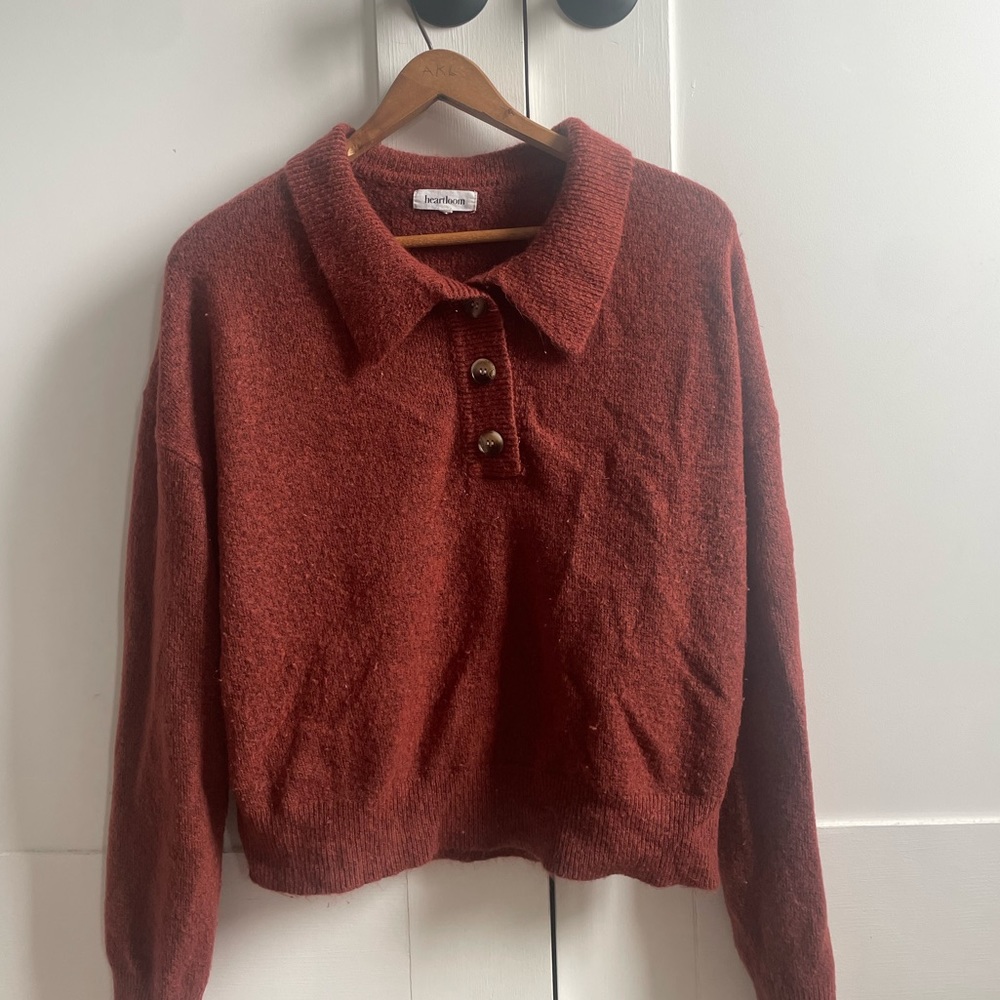 Heartloom collared knit sweater